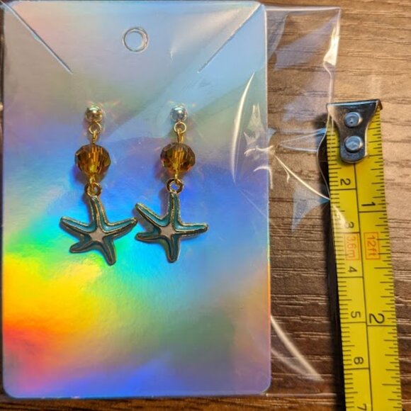 Turquoise Starfish Earrings - Picture 8 of 10